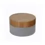 1Pcs 100ml/3.4oz Frosted Glass Cream Jar Bottle With Bamboo Lid and Inner Liner Empty Refillable Cosmetic Storage Container Pot For Travel DIY Makeup Sample Face Cream Lotion Lip Balm Serum Salve