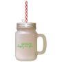 Green And They Lived Happily Ever After #3 Frosted Glass Mason Jar With Straw