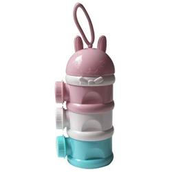 storage jar Grain container Food container Storage Box，Portable Portable Separate Layered Milk Powder Box, Pink