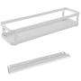 Spice Rack Wall Mount Holder Single Self Adhesive Herb Storage Steel Jar Organizer Saves Space Container For Kitchen Bathrooms Cabinet Cupboard White Cabinet Storage (Size : B)