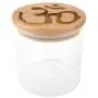 Hakuna Supply - Glass Storage Jars with Airtight Bamboo Lid, Multi-Use Containers for Herbs, Tea, Candy, Q-Tips, etc. for The Bedroom, Kitchen, and Bathroom (1 Oz, Om)