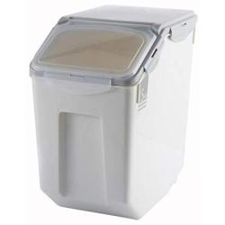 Food Jars & Crocks Rice Storage Barrel Household Kitchen Rice Storage Barrel Thick Seal Moisture-proof Flour Barrel 15kg 10kg Kitchen Storage (Color : Gray, Size : 19.532.536.3cm)