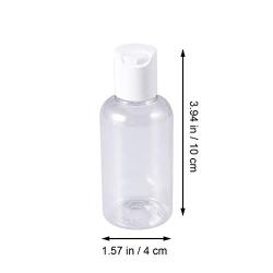 Lurrose 15Pcs 75ml Refillable pump dispenser bottle press cap liquid lotion cream bottle empty travel bottle container (random cap color)