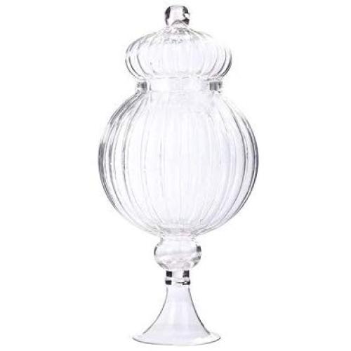 Glas-Süßigkeitenbehälter Groß, Kreativer Transparenter Lagerbehälter, Transparenter Süßigkeitenbehälter für Cookie-Buffets/Hochzeitsdekoration, Zuhause, 3,6L