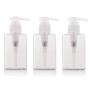 3PCS 100ml Clear Empty Refill PET Plastic Pump Bottles with Pump Top Shampoo Shower Gel Jars Storage Containers Dispensers for Makeup Cosmetic Toiletries Liquid