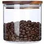 ARC USA Clear Glass Storage Jars with Wood Lids Wooden Lid Glass Canisters Airtight Lids Sealed Jars for Storage Tea Coffee Beans Sugar Salt Cookies and Candy (18floz) ARC USA Clear Glass Storage Jars with Wood Lids Wooden Lid Glass Canisters Airtight Lids Sealed Jars for Storage Tea Coffee Beans Sugar Salt Cookies and Candy (18floz)