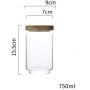 Large Capacity Glass Bottle Modern Snacks Candy Plate Glass Candy Jar Creative Candy Storage Cans With Wood Lid European Storage Tank Creative Sugar Cans Crystal Storage Tank Ornaments (Size : M)