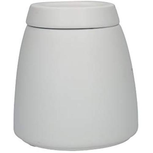 La Cafetière Barcelona Ceramic Sugar/Coffee/Tea Canister with Lid, 12.7 x 12.7 x 13.6 cm (5" x 5" x 5.5") - White