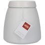 La Cafetière Barcelona Ceramic Sugar/Coffee/Tea Canister with Lid, 12.7 x 12.7 x 13.6 cm (5" x 5" x 5.5") - White