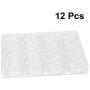 HEALLILY 1 PC 12 Grids Storage Box Set Kit Desktop Transparent Dustproof Container Organizer Medicine Jewelry Holder Display Case