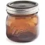 Ball Mason Jars 16 oz Wide Mouth Amber Colored Glass Bundle with Non Slip Jar Opener- Set of 2 Pint Size Mason Jars - Canning Glass Jars with Lids