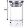 Bouteilles en verre borosilicate clair Premium de 2 oz avec couvercle en silicone en acier inoxydable (6 Pack) + Étiquettes Bouteilles en verre borosilicate clair Premium de 2 oz avec couvercle en silicone en acier inoxydable (6 Pack) + Étiquettes