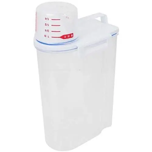 Bocal à Graines 2kg Mesure Manuel Seau à Riz Boîte de Rangement Alimentaire Plastique Étanchéité Anti-Humidité Bocal à Graines 2kg Mesure Manuel Seau à Riz Boîte de Rangement Alimentaire Plastique Étanchéité Anti-Humidité