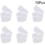 BESTONZON Slime Storage Containers Heart Shaped Box Plastic Containers with Lids 10 Pcs 45ml