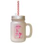 Hot Pink Golden Buttermilk Pancakes Kitchen Recipe Frosted Glass Mason Jar With Straw