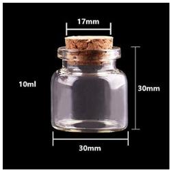 24pcs 10ml 15ml 20ml 25ml 30ml Cute Clear Glass Bottles With Cork Stopper Empty Spice Bottles Jars DIY Crafts Vials,10ml