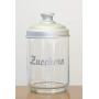 Italo Ottinetti Glass Jar with Matt Aluminium Lid 1 Litre Zucchero, Metallic, one Size