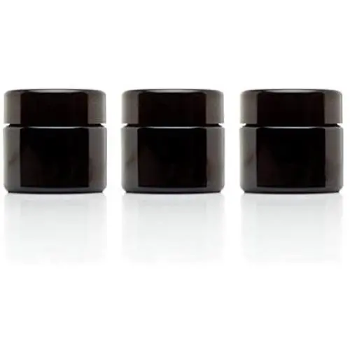 Infinity Glasbehälter 50 ml (1,7 fl oz) Reisegröße Schwarz mit Schraubverschluss 3er-Pack