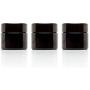 Infinity Jars 50 Ml (1.7 fl oz) Travel Size Black Ultraviolet Glass Screwtop Jar 3-Pack