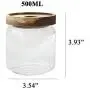 Glasbehälter, 1 Stück, 500 ml, Glasbehälter, Küchenbehälter, Lebensmittelbehälter mit luftdichten Holzdeckeln, für Tee, Kaffee, Bohnen, Kekse, Mehl, Zucker, Gewürze.