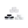 10Pcs Cosmetic Jar 2/3/5/10/15/20g Small Empty Cosmetic Refillable Bottles Plastic Eyeshadow Makeup Face Cream Jar Pot Container,White Cap,2g