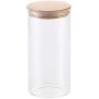 Yl Ly Bamboo Cover Transparent Glass Sealed Cans Kitchen Glass Bottle Household Food Candy Multi-Grain Jar Glass Jar 85150Mm_650Ml