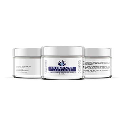 Heyedrate Eye Cream and Facial Moisturizer with Vitamin E Oil, Raw Shea Butter and Jojoba Oil (6 ounces (3-2 oz Glass Jars))
