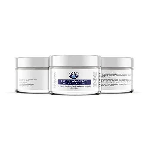 Crème Yeux Heyedrate avec Huile de Vitamine E, Beurre de Karité Brut et Huile de Jojoba (6 onces (3-2 pots en verre)) Crème Yeux Heyedrate avec Huile de Vitamine E, Beurre de Karité Brut et Huile de Jojoba (6 onces (3-2 pots en verre))
