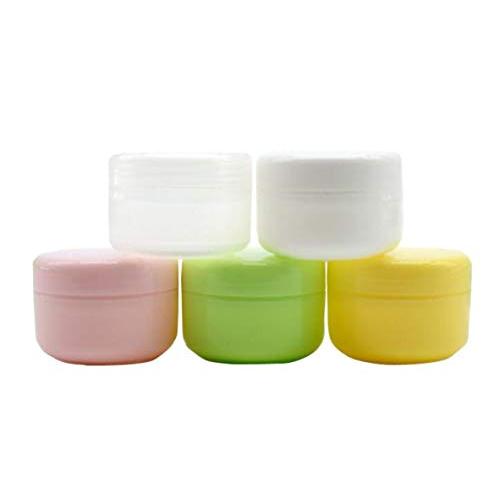 3PCS 150G/5OZ Empty Plastic Cosmetic Jars Refillable Makeup Cream Ointments Face Cream Body Creams Lotion Pots Containers Jars Cases Storage Bottles with Inner Liners and Dome Lids(White)