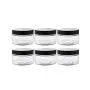 6PCS 120ML/4OZ Plastic Round Empty Cream Ointments Bottles With Black Lids Lotions Cosmetic Makeup Jars Containers Refillable Scrubs Creams Storage Pot for Crafts