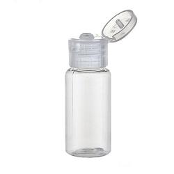 Pack of 12PCS 0.5oz/15ml Empty Clear Plastic Flip Lid Reusable Bottle Container Jar Pot Vial Used to Travel