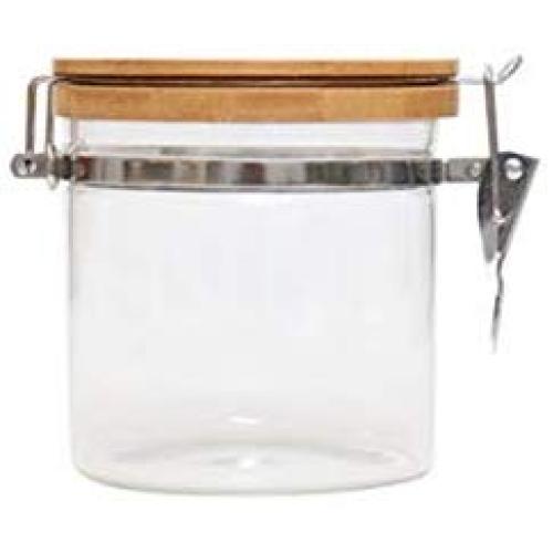 Household Glass Storage Tank Sealed Clip Cover Transparent Storage Jar Food Storage Bottle,550Ml