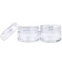 Beauticom 12 Pieces 20G/20ML Round Clear Jars with Screw Cap Lid for Beads, Gems, Glitter, Charms, Small Arts and Crafts Items - BPA Free
