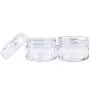 Beauticom 12 Pieces 20G/20ML Round Clear Jars with Screw Cap Lid for Beads, Gems, Glitter, Charms, Small Arts and Crafts Items - BPA Free