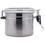 Food Storage Containers Stainless Steel with Clear Lid and Locking Clamp, Airtight Small Coffee Canisters Jars for Kitchen,Rustic Home Decor,Pantry Organization and Storage for Tea Snacks Sugar