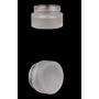 2Pcs Empty Refillable Upscale Frosted Glass Cosmetic Cream Container Bottle Vial Jars with Golden Lid and Inner Pad for Facial Cream Eye Cream Eye Shadow Nail Art(50g/1.7oz)