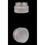 2Pcs Empty Refillable Upscale Frosted Glass Cosmetic Cream Container Bottle Vial Jars with Golden Lid and Inner Pad for Facial Cream Eye Cream Eye Shadow Nail Art(50g/1.7oz)