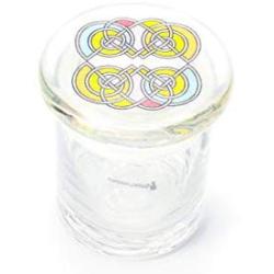 Glass Storage Jars Food Safe | Celtic Knots | Multiple Sizes & Designs |Air Tight Smell Proof (Celt Circle, Large)