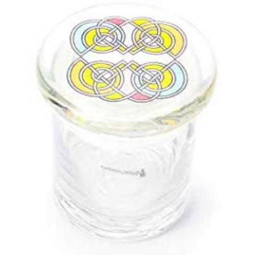 Glass Storage Jars Food Safe | Celtic Knots | Multiple Sizes & Designs |Air Tight Smell Proof (Celt Circle, Large)