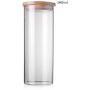 Tklets78 Kitchen Storage & Organization Safe Clear Borosilicate Glass Jar with Lid, Canister for Food 16.9 fl oz (500 ml)
