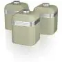 Ensemble de 3 boîtes de rangement rétro Swan SWKA1020GN, Vert Ensemble de 3 boîtes de rangement rétro Swan SWKA1020GN, Vert