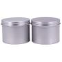 Healthcom 15 Pack of 4 oz Screw Top Steel Tins Round Tin Cans Aroma Hair Wax Cosmetic Cream Make Up Pot Tea Tin Case Container(120g)