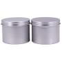 Healthcom 15 Pack of 4 oz Screw Top Steel Tins Round Tin Cans Aroma Hair Wax Cosmetic Cream Make Up Pot Tea Tin Case Container(120g)