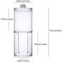Creative Clear Acrylic Storage Jar Holder Transparent Cotton Swabs Stick Cosmetic Makeup Cotton Pad Jar Makeup Organizer Case,Clear