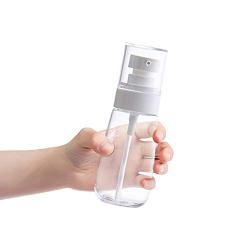 JOSALINAS 4PCS Airless Pump Bottle 2oz/60ml Plastic Empty Clear Refillable Travel Container Dispenser for Lotion Creams foundation