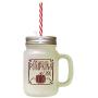 Maroon Pick Your Own Pumpkins 29? Lb Frosted Glass Mason Jar With Straw