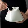 Ceramic Spoon With Spoon, Salt Shaker, Sugar Can, MSG Jar, Seasoning Jar, Storage Tank Condiment Pots (color : A)