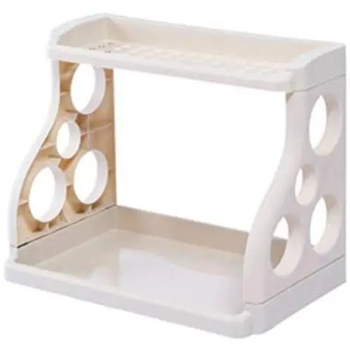 Double Layers Spice Rack, Seasoning Stand Holder Quality Plastic Kitchen Organizer Seasoning Jar Storage Shelf,Beige Double Layers Spice Rack, Seasoning Stand Holder Quality Plastic Kitchen Organizer Seasoning Jar Storage Shelf,Beige