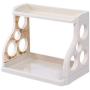 Double Layers Spice Rack, Seasoning Stand Holder Quality Plastic Kitchen Organizer Seasoning Jar Storage Shelf,Beige