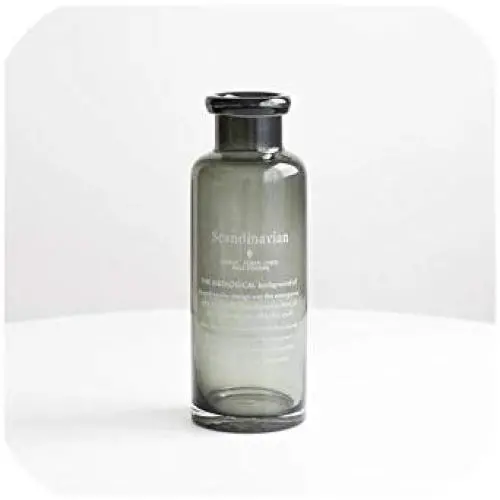 Skandinavischer Grauer Glasbehälter, Nordic Chic Trockenblumen Braun Flasche, Europäisch Minimalistisch Schreibtisch Dekoration Organizer Vase, 4 Stück